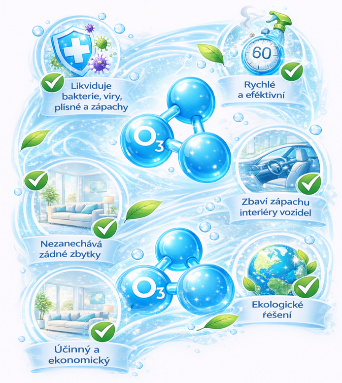 Výhody ozónového čištění